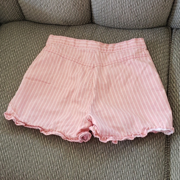 Girls Peach Striped Shorts by T.K.S. Basics - Picture 2 of 3